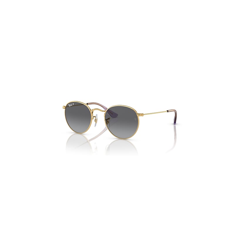 Ray-Ban Round Kids Sonnenbrillen Gold Fassung Grau Glas Polarisiert 44-19 von Ray-Ban