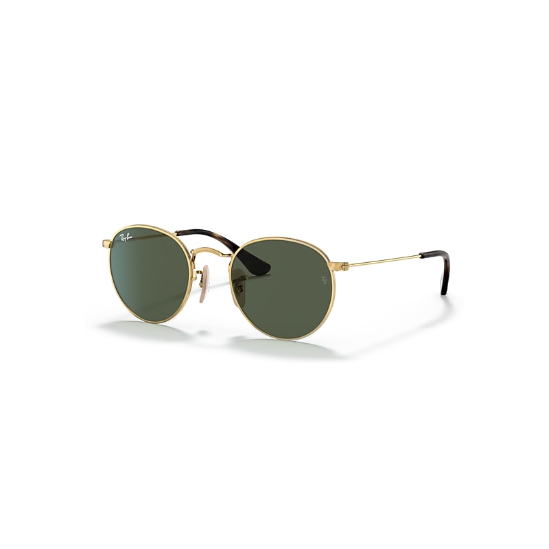 Ray-Ban Round Kids Sonnenbrillen Gold Fassung Grün Glas 44-19 von Ray-Ban