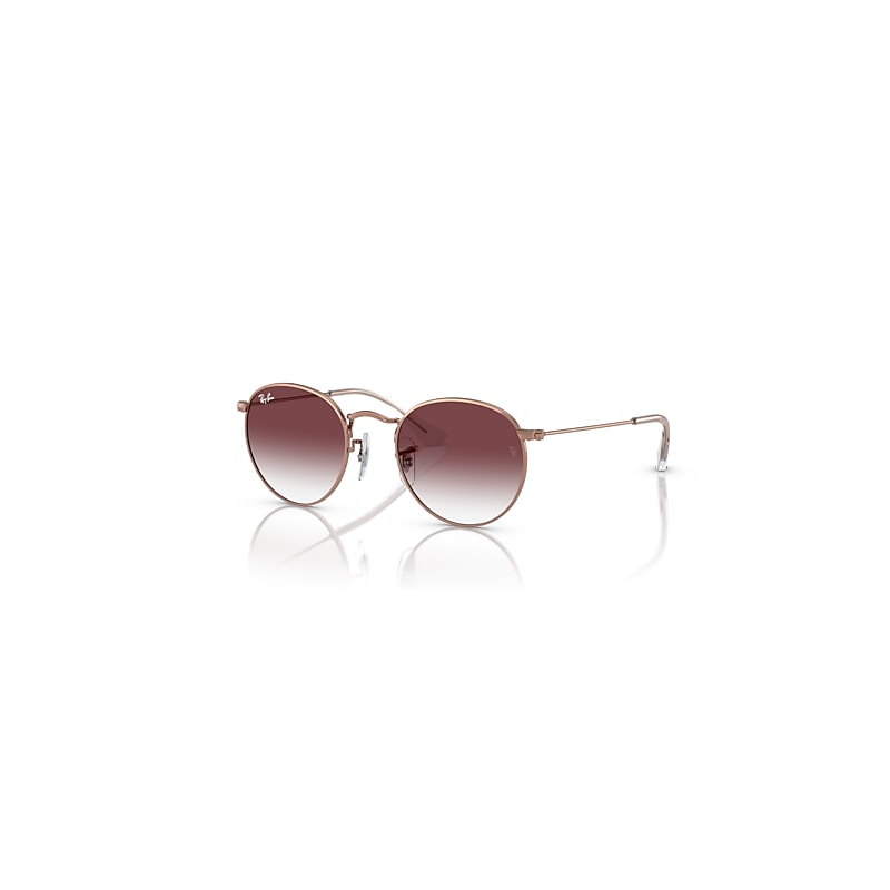 Ray-Ban Round Kids Sonnenbrillen Rotgold Fassung Violett Glas 44-19 von Ray-Ban