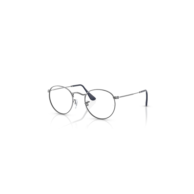 Ray-Ban Round Metal Optics  Gunmetal Fassung Demo Gläser Glas 50-21 von Ray-Ban