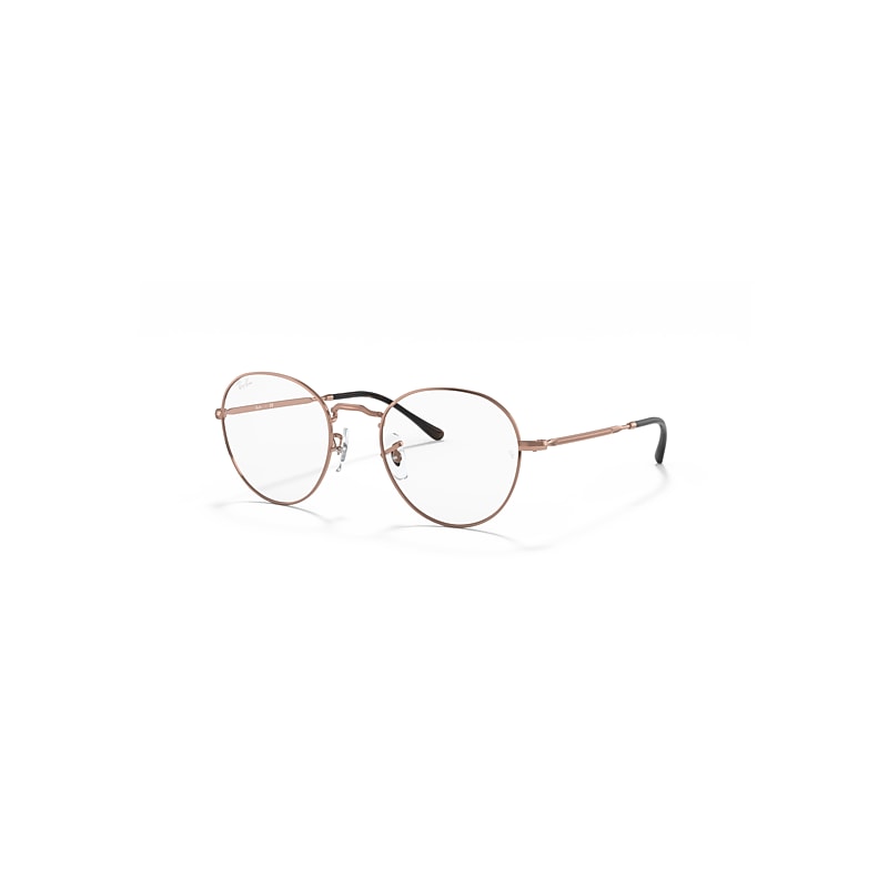 Ray-Ban Round Metal Optics II  Bronze-kupfer Fassung Klar Glas Polarisiert 49-20 von Ray-Ban