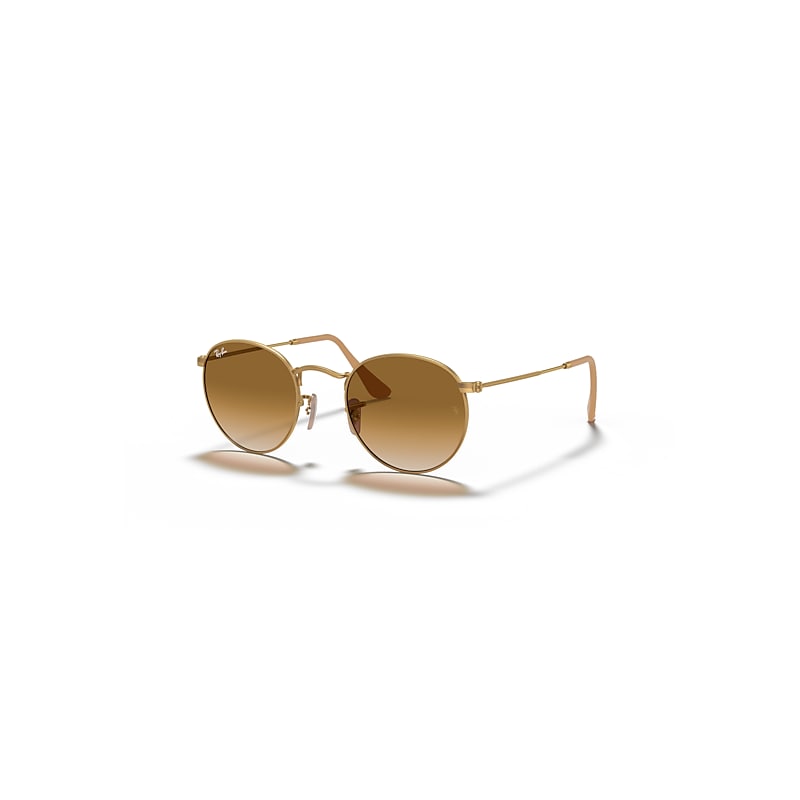 Ray-Ban Round Metal Sonnenbrillen Gold Fassung Braun Glas 50-21 von Ray-Ban