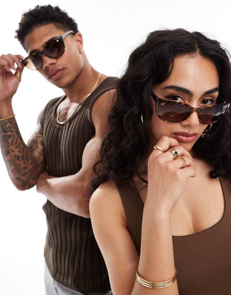 Ray-Ban - Runde Oversize-Sonnenbrille in Schildpatt-Optik-Braun von Ray-Ban