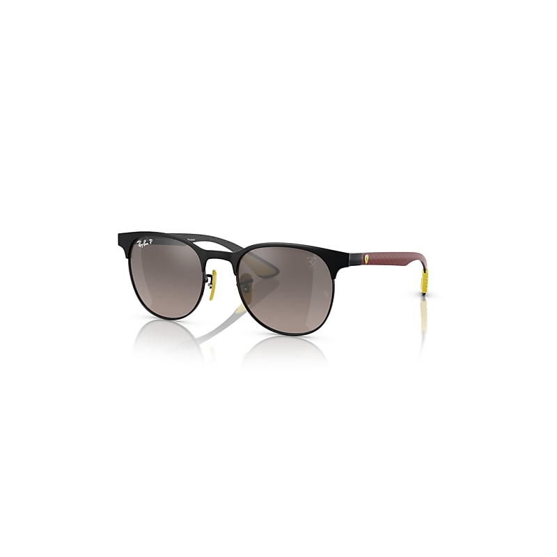 Ray-Ban Scuderia Ferrari Monza Ltd | Rb8327m Sonnenbrillen Dark Red On Carbon Fassung Silber Glas Polarisiert 53-20 von Ray-Ban