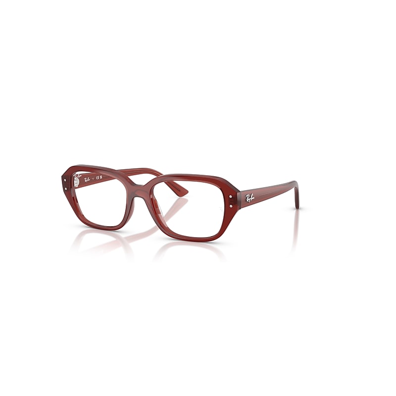 Ray-Ban Shea Optics Bio-based  Rusty Brown Fassung Klar Glas Polarisiert 51-18 von Ray-Ban