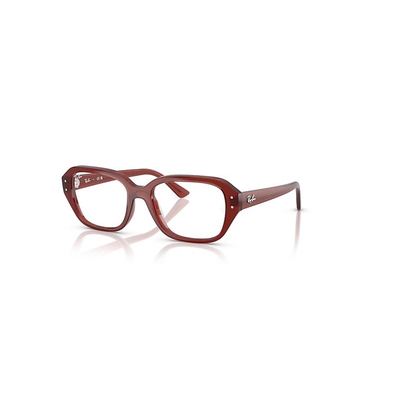 Ray-Ban Shea Optics Bio-based  Rusty Brown Fassung Klar Glas Polarisiert 51-18 von Ray-Ban