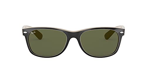 Ray-Ban Damen New Wayfarer Sonnenbrille, Mehrfarbig (Schwarz/Beige), 55 mm EU von Ray-Ban