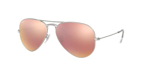 Ray-Ban Sonnenbrille RB3025 Aviator Sonnenbrille 58, Silber von Ray-Ban