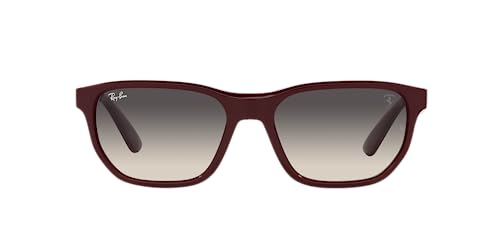Ray-Ban Sonnenbrille RB4404M F68511 Herren Farbe Rot Glas Grau Größe 57 mm von Ray-Ban