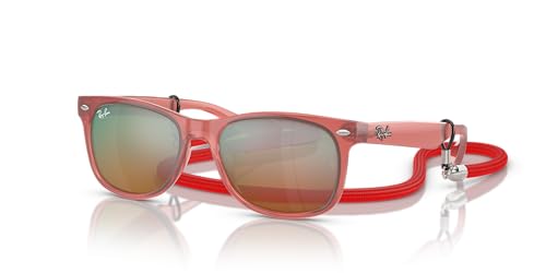 Ray-Ban Sonnenbrille RJ9052S JUNIOR NEW WAYFARER 7145A8 Kinder Farbe Rot Glas Orange Größe 47 mm von Ray-Ban