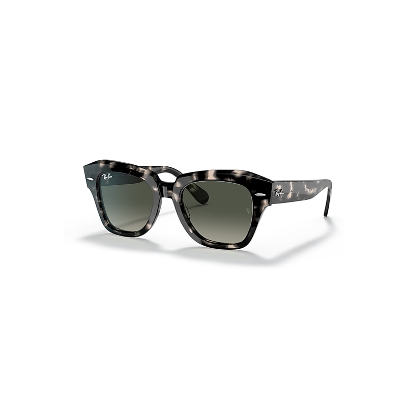 Ray-Ban State Street Fleck Sonnenbrillen Havana Grau Fassung Grau Glas 49-20 von Ray-Ban