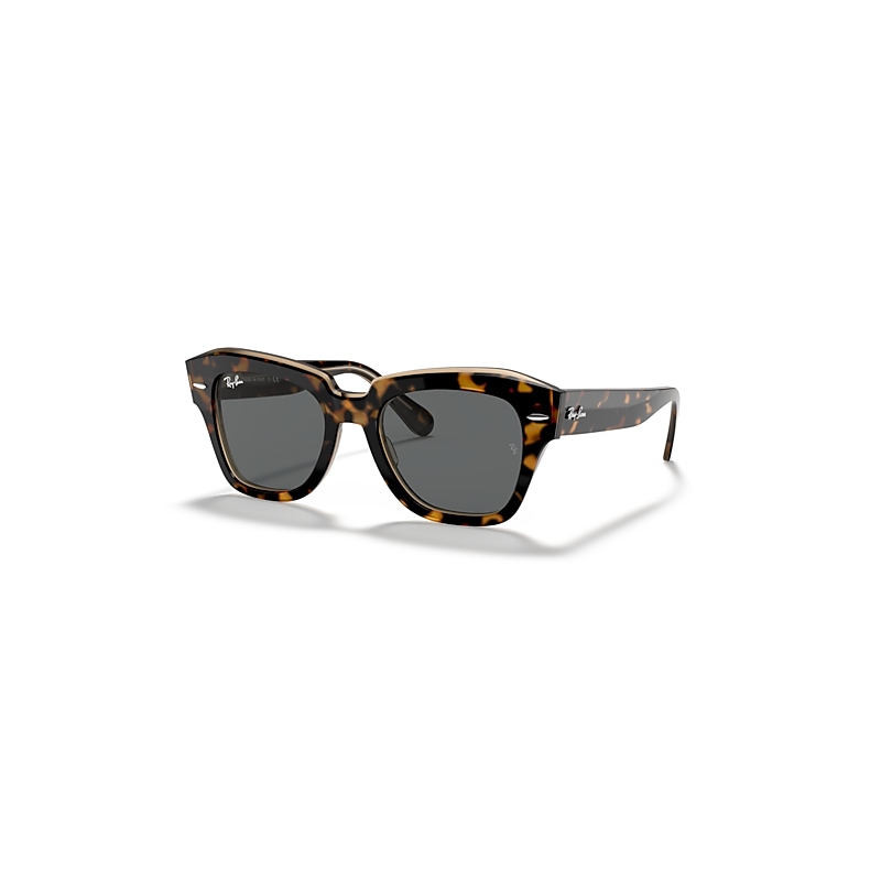 Ray-Ban State Street Sonnenbrillen Havana Auf Braun Transparent Fassung Grau Glas 52-20 von Ray-Ban