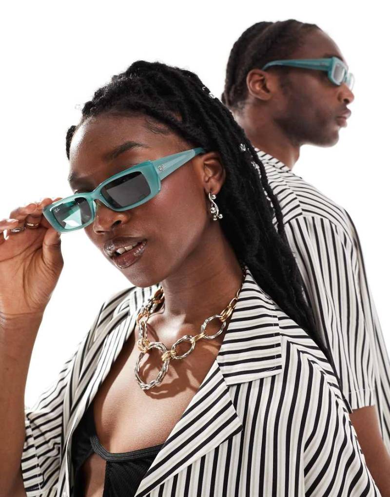 Ray-Ban - Teru - Rechteckige Sonnenbrille in Grün von Ray-Ban