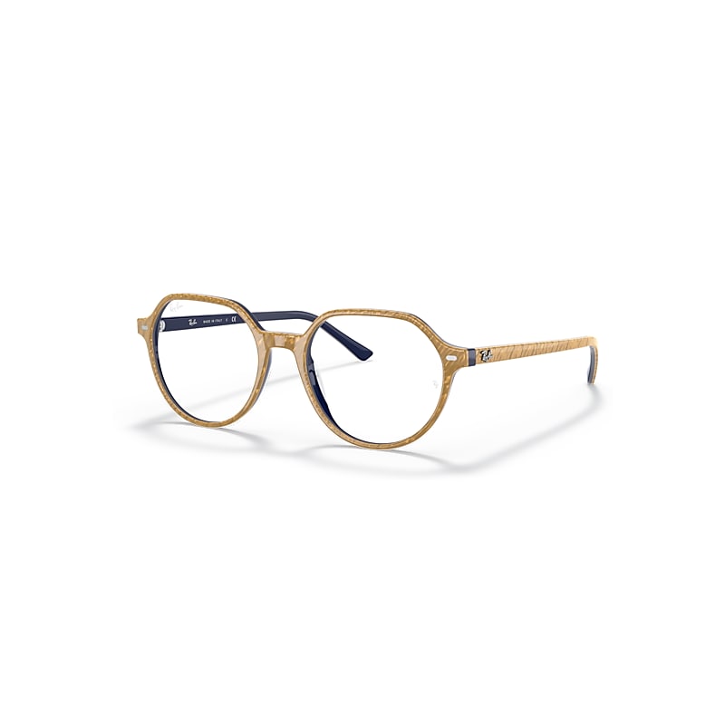 Ray-Ban Thalia Optics  Beige Gemustert Fassung Klar Glas Polarisiert 51-18 von Ray-Ban