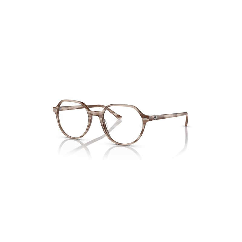 Ray-Ban Thalia Optics  Beige Gestreift Fassung Klar Glas Polarisiert 49-18 von Ray-Ban