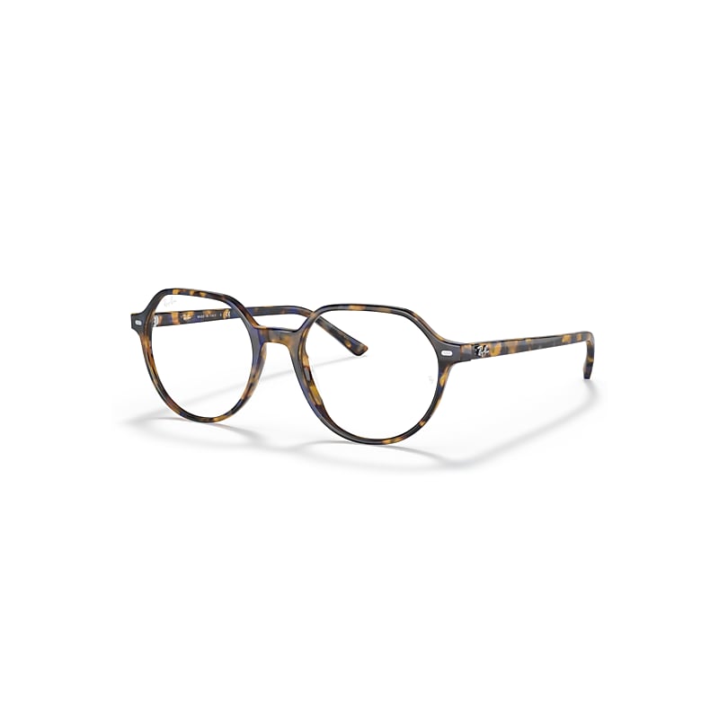 Ray-Ban Thalia Optics  Gelb & Blau Havana Fassung Klar Glas Polarisiert 49-18 von Ray-Ban