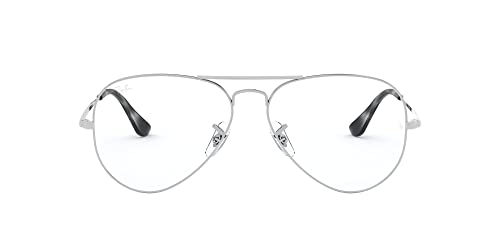 Ray-Ban Unisex-Erwachsene Aviator Brillengestell, Silber (Silver), 55 von Ray-Ban