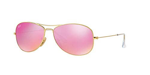 Ray-Ban Unisex - Erwachsene Sonnenbrille RB3362 Cockpit Aviator, Gr. 59 mm, Mehrfarbig (Gold/Pink 112/4T) von Ray-Ban