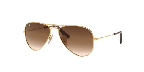 Ray-Ban Unisex-Kinder 9506s Sonnenbrille, Gold (Gold/Brown Gradient), 50 von Ray-Ban