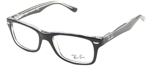 Ray-Ban Unisex - Kinder Brillengestell RY1531, Schwarz (Top Black On Transparent), 48 von Ray-Ban