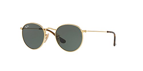 Ray-Ban Unisex-Kinder Round Metal Junior Brillengestelle, Gold (Gold/Dark Green), 44 von Ray-Ban