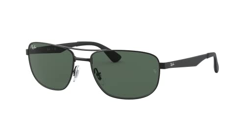 Ray-Ban Unisex RB3528 Sonnenbrille, Schwarz (Gestell: Schwarz, Gläser: Grün Klassisch 006/71), X-Large (Herstellergröße: 61) von Ray-Ban
