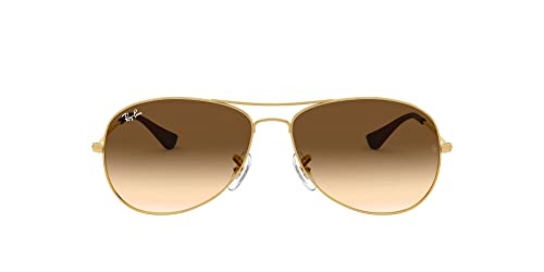 Ray-Ban Unisex Rb 3362 Cockpit Sonnenbrille, Gold (Gestell: Gold, Gläser: Braun Verlauf 001/51), Large (Herstellergröße: 56) von Ray-Ban