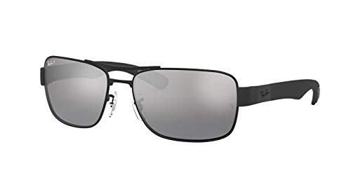 Ray-Ban Unisex Rb 3522 Sonnenbrille, Schwarz (Gestell: Schwarz, Gläser: Polarized Silber Verspiegelt 006/82), X-Large (Herstellergröße: 61) von Ray-Ban