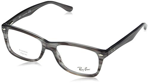 Ray-Ban Unisex Rx5228 0RX52288055, Striped Grey, 53 von Ray-Ban