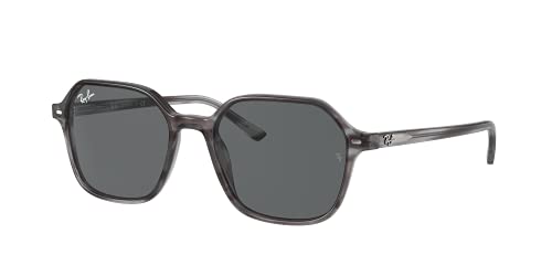 Ray-Ban Unisex Sonnenbrille, Striped Grey/Grey, 53/18/145 von Ray-Ban