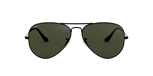 Ray-Ban MOD. 3025 Sonnenbrille Aviator Sonnenbrille 58, Schwarz(Gestell:Schwarz L2823,Gläser: Grau Grün) von Ray-Ban