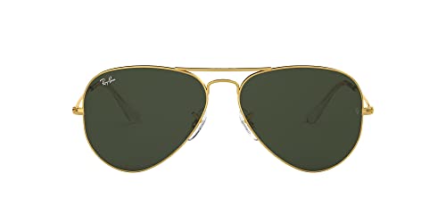 Ray-Ban Unisex Rb 3025 Sonnenbrille, Gold (Gestell: Gold Glas: Grau/Grün 001), Large (Herstellergröße: 62) EU von Ray-Ban