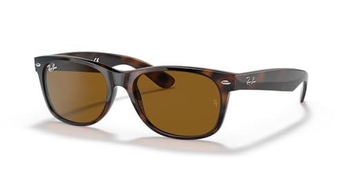 Ray-Ban Unisex Sonnenbrille New Wayfarer, Einfarbig, Gr. 52mm, Gelb (Yellow Brown Tortoise) von Ray-Ban