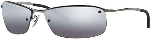 Ray-Ban Unisex Sonnenbrille Rb 3183 Grau (Gestell: Gunmetal, Gläser: Silber verspiegelt 004/82)), X-Large (Herstellergröße: 63) von Ray-Ban