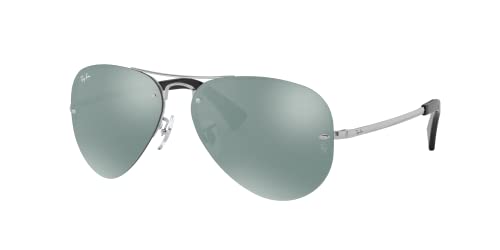 Ray-Ban Herren 3449 Sonnenbrille, Silber (Silver/Green Mirror Silver), One Size (59) von Ray-Ban