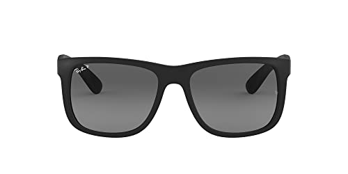 Ray-Ban Unisex Justin Sonnenbrille, Schwarz Gummi / Graue Gradient, 55 mm EU von Ray-Ban