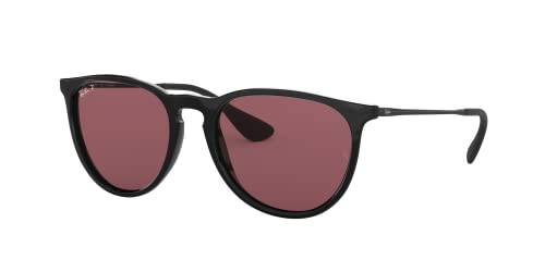 Ray-Ban Unisex Rb4171 54 Sonnenbrille, Schwarz (Gestell: Schwarz, Gläser: Polarized Violett Verspiegelt 601/5Q), Large (Herstellergröße von Ray-Ban