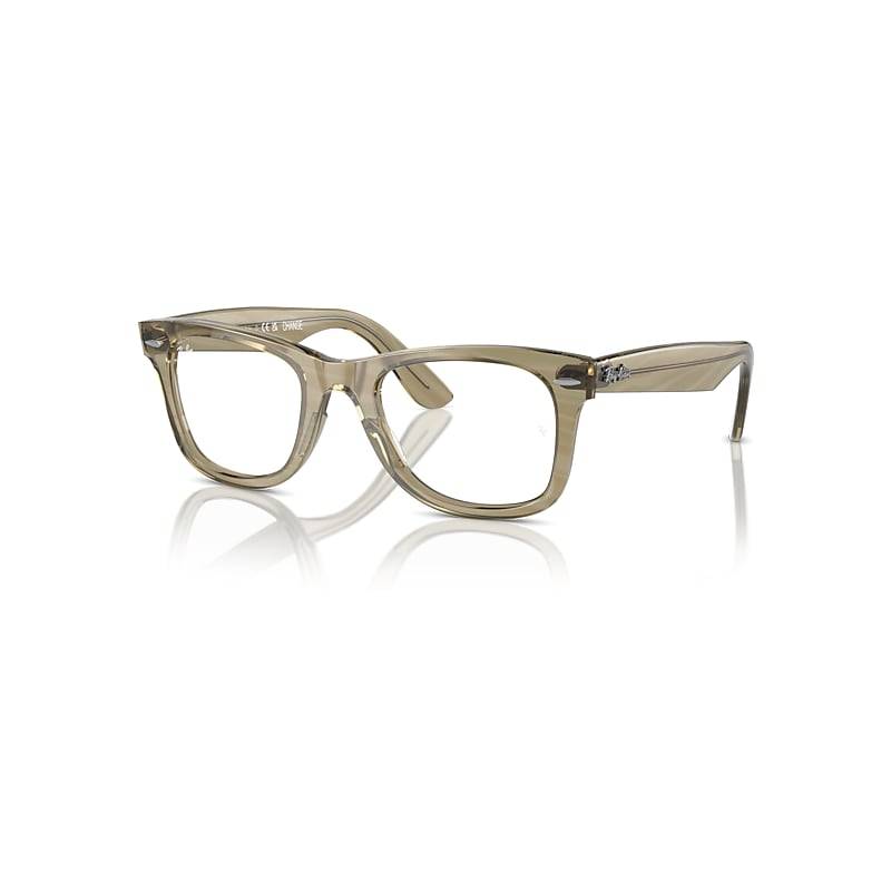 Ray-Ban Wayfarer Ease Optics Change  Grau Gestreift Selbsttönend Fassung Klar Glas Polarisiert 50-22 von Ray-Ban