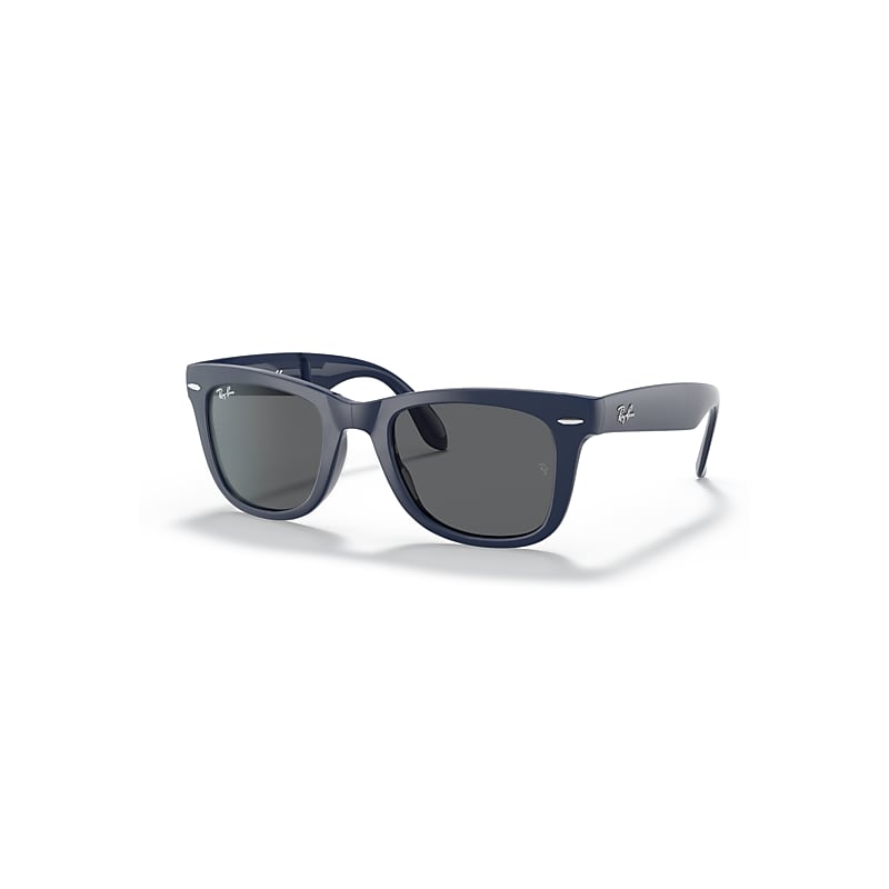 Ray-Ban Wayfarer Folding Classic Sonnenbrillen Blau Fassung Grau Glas 50-22 von Ray-Ban