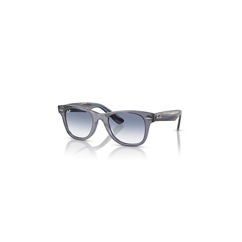 Ray-Ban Wayfarer Kids Sonnenbrillen Blau Gestreift Havana Fassung Blau Glas 47-20 von Ray-Ban