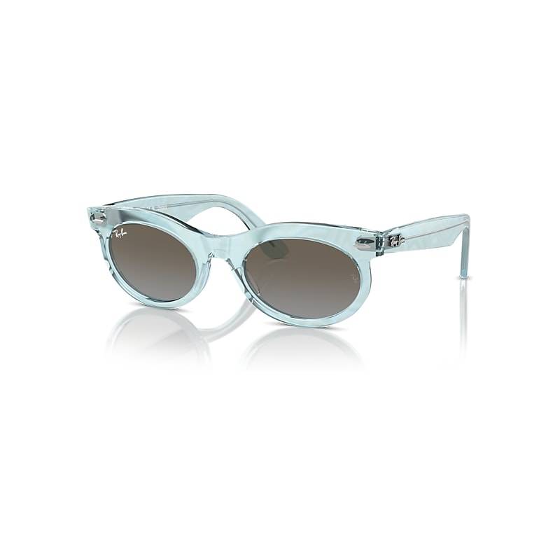 Ray-Ban Wayfarer Oval Change Sonnenbrillen Azurblaue Wellen Selbsttönend Fassung Blau Glas 53-22 von Ray-Ban
