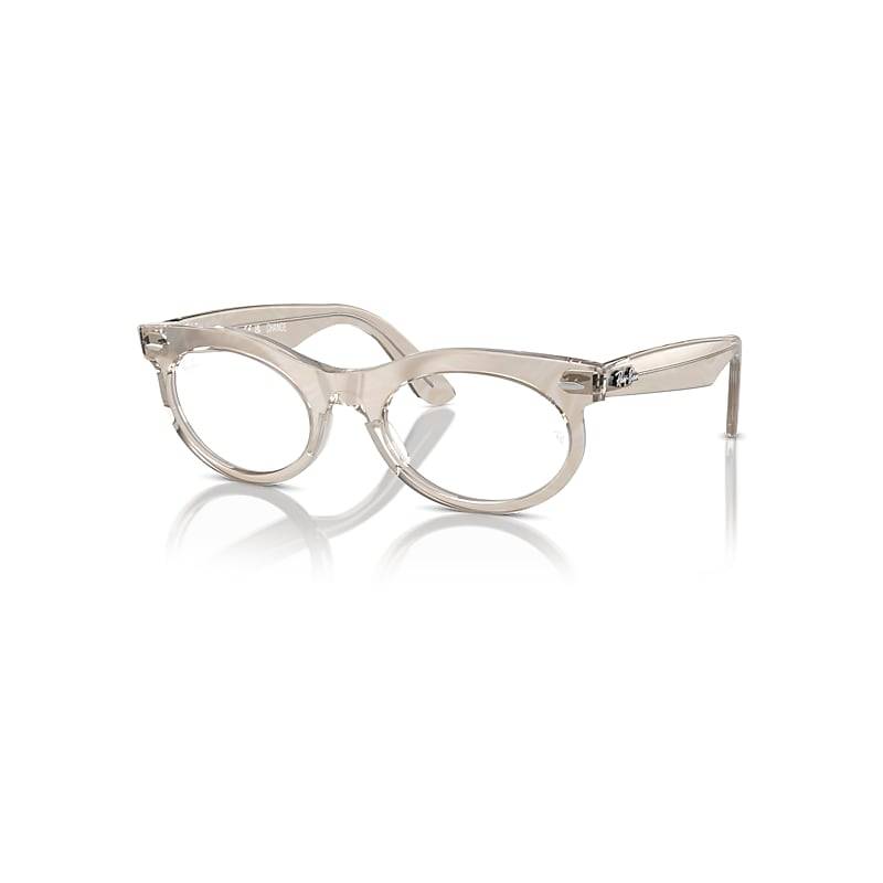 Ray-Ban Wayfarer Oval Optics Change  Graue Wellen Selbsttönend Fassung Klar Glas Polarisiert 50-22 von Ray-Ban