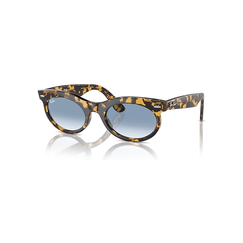 Ray-Ban Wayfarer Oval Sonnenbrillen Havana Gelb Fassung Blau Glas 50-22 von Ray-Ban