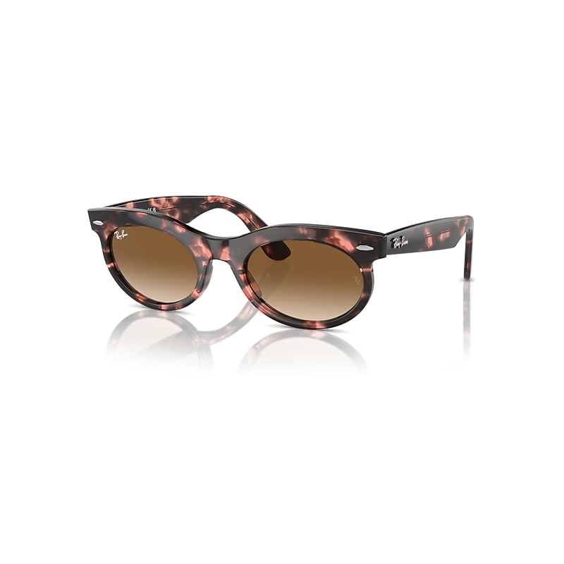 Ray-Ban Wayfarer Oval Sonnenbrillen Pink Havana Fassung Braun Glas 50-22 von Ray-Ban