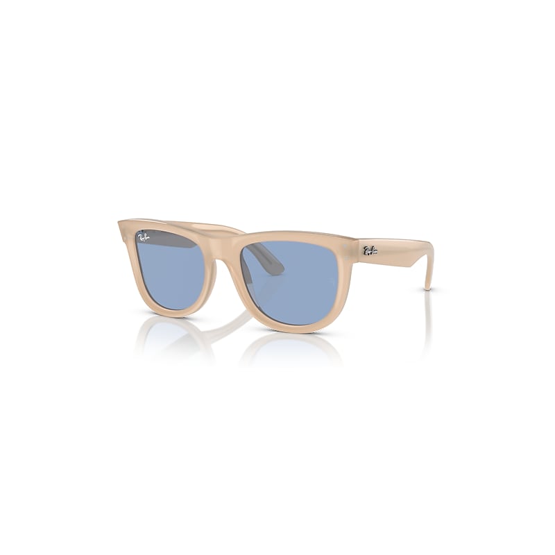 Ray-Ban Wayfarer Reverse Sonnenbrillen Opal Beige & Honig Fassung Blau Glas 50-22 von Ray-Ban