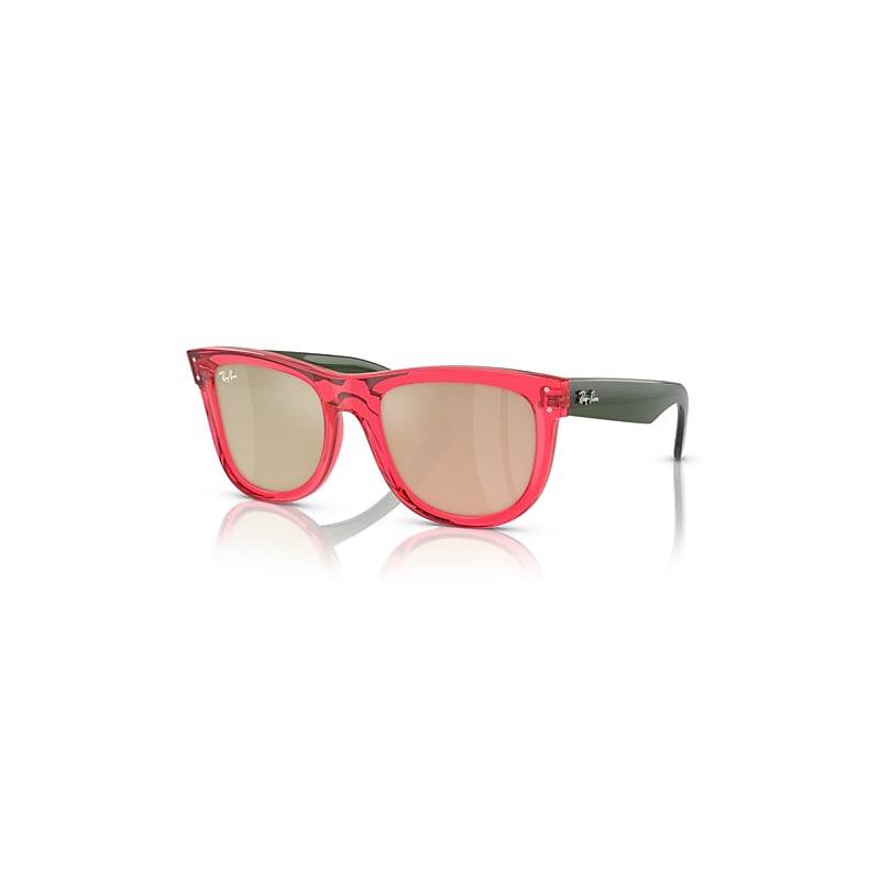 Ray-Ban Wayfarer Reverse Sonnenbrillen Transparent Grün Fassung Gold Glas 50-22 von Ray-Ban