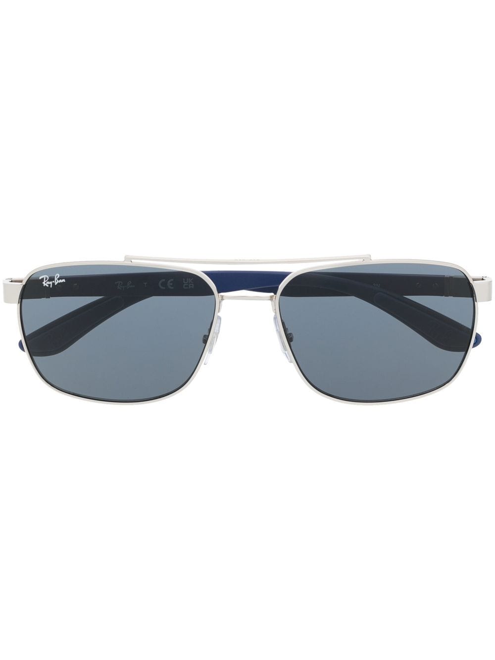 Ray-Ban Eckige Sonnenbrille mit Logo-Gravur - Blau von Ray-Ban