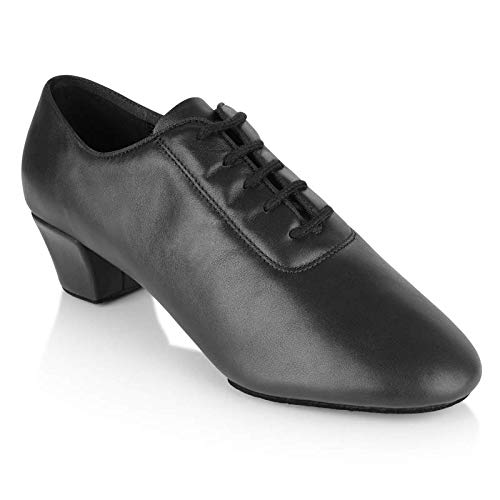 Ray Rose Herren Latein Tanzschuhe 460 Thunder - Leder Schwarz - Weit - 1,5" Contour - Größe: UK 6,5 von Ray Rose