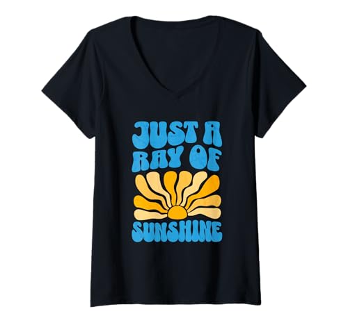 Damen Just A Ray of Sunshine, lustiger sarkastischer Retro-Vintage-Look T-Shirt mit V-Ausschnitt Damen Just A Ray of Sunshine, lustiger sarkastischer Retro-Vintage-Look T-Shirt mit V-Ausschnitt von Ray of Sunshine