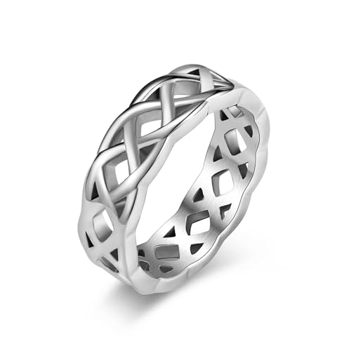 Raymard Herren-Ring mit keltischem Knoten, Edelstahl, keltische Linie, Fidget-Ringe für Herren, Größe 7–12, Edelstahl, Kein Edelstein von Raymard